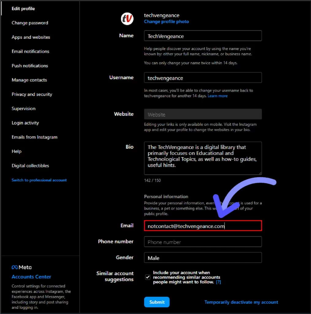How to Change Instagram Email Address? Update Instagram Email Address