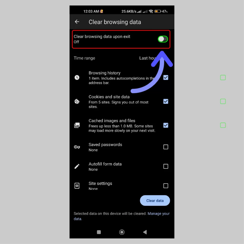 How to Clear Browser Cache on Microsoft Edge Microsoft-edge-Clear-browsing-data-upon-exit-on-Android-smartphone