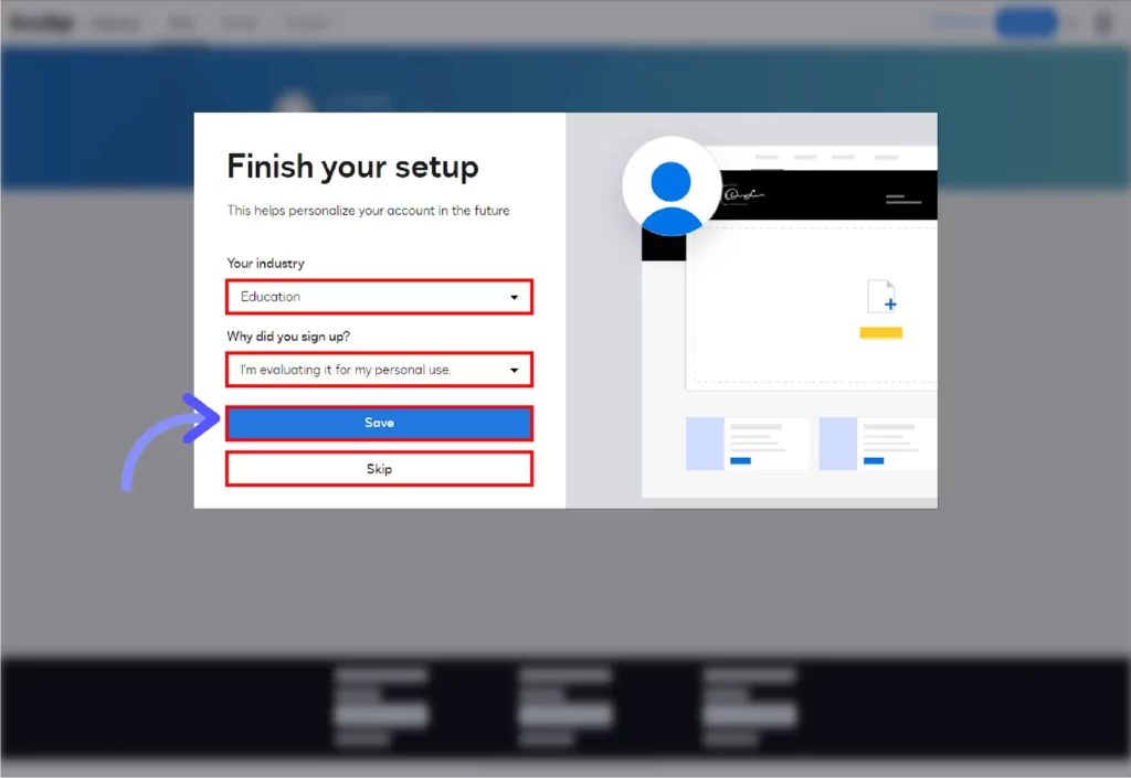 How to Get DocuSign eSignature Free Trial Finish-your-Setup-for-DocuSign-by-choosing-the-industry-1