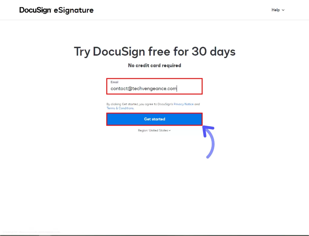 How to Get DocuSign eSignature Free Trial Type-your-email-address-in-the-field-for-DocuSign-account