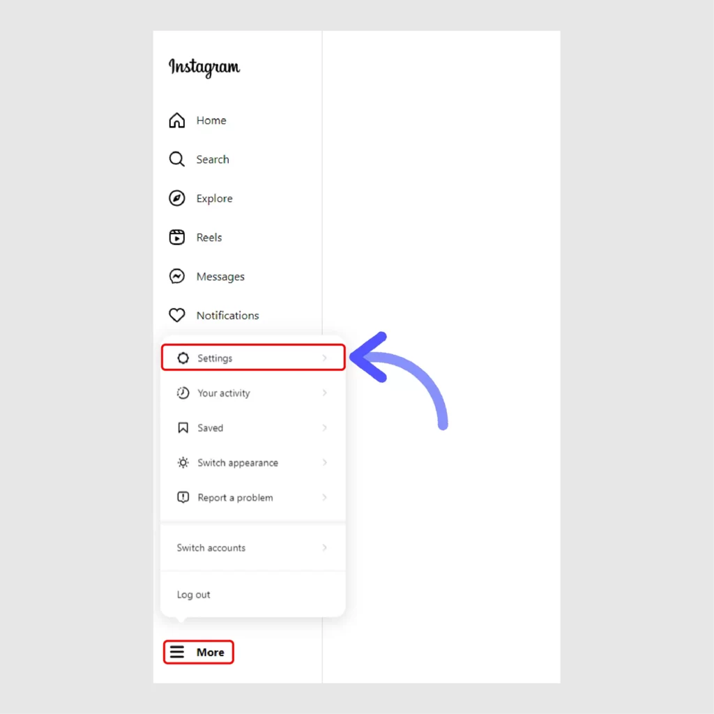 How to make yourself appear offline on Instagram Click-on-the-More-button-and-click-on-Settings