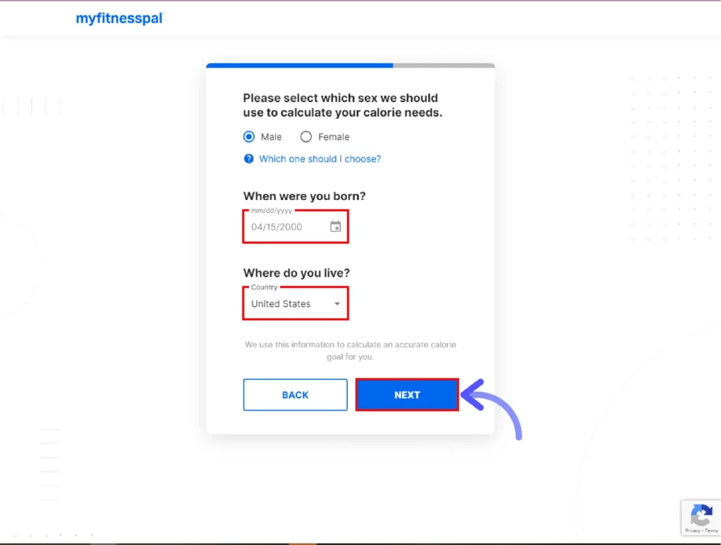 Get MyFitnessPal Premium for Free: MyFitnessPal Free Trial Now-it-will-ask-for-some-personal-details-like-you-gender-your-date-of-birth-and-your-current-accomodation