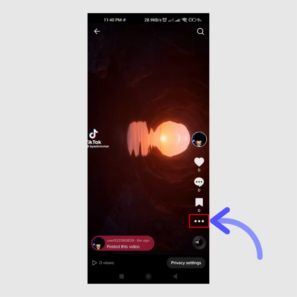 Easy Ways to Limit Comments on TikTok App Tap-on-the-3-dots-to-reveal-further-option-for-specific-TikTok-video-1