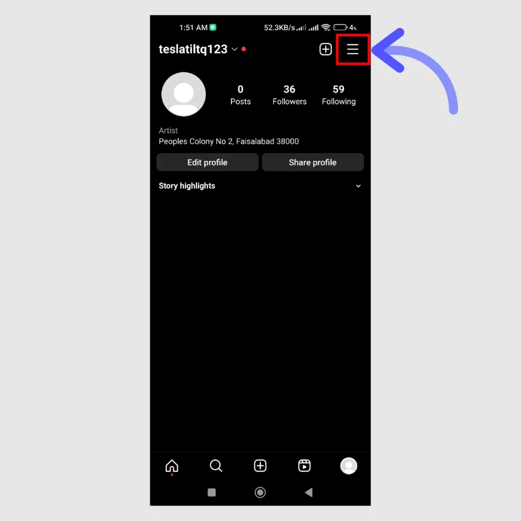 How to make yourself appear offline on Instagram Tap-on-the-3-horizental-lines-aka-hamburger-icon-to-reveal-more-options