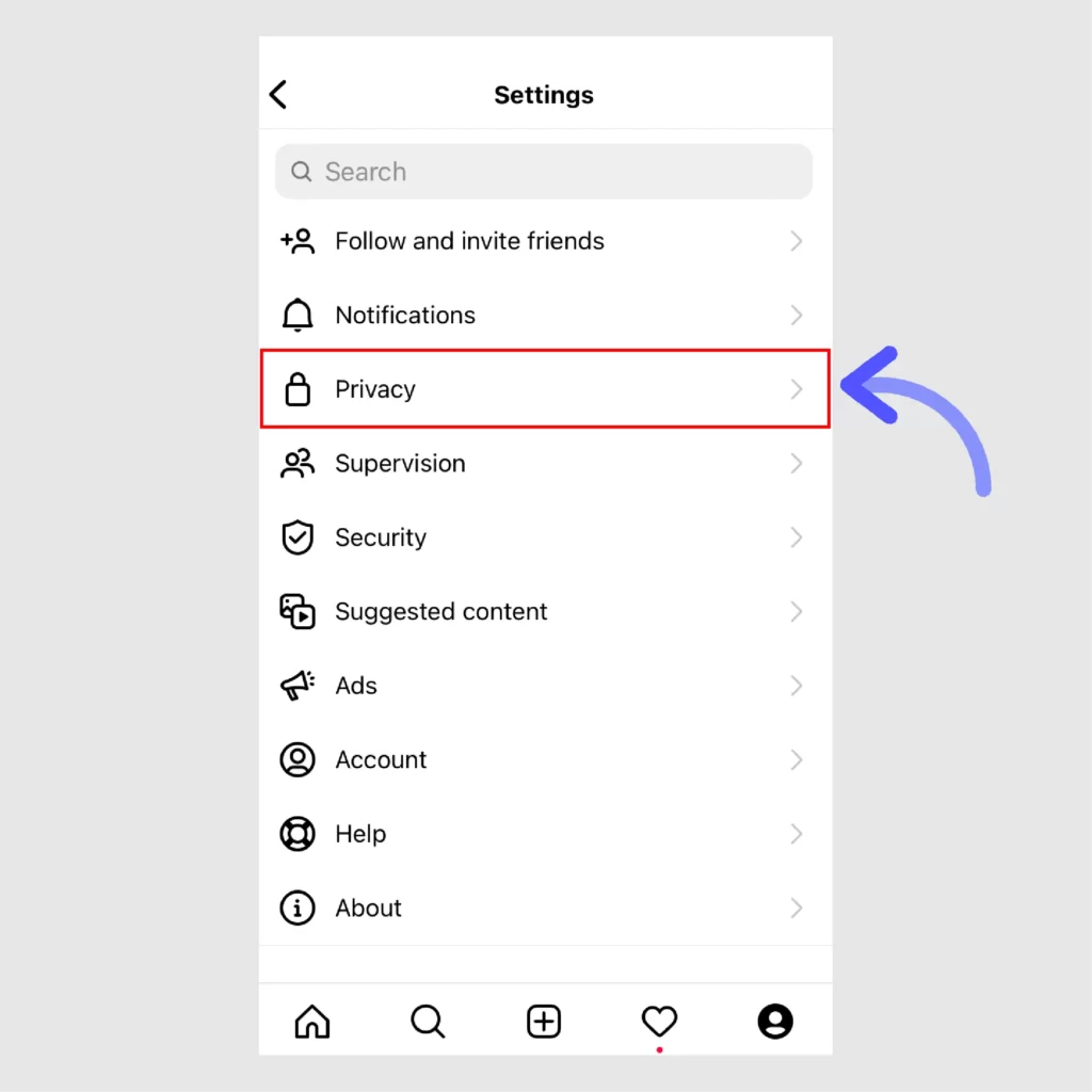 How to make yourself appear offline on Instagram Tap-on-the-Privacy-option-from-the-Instagram-settings
