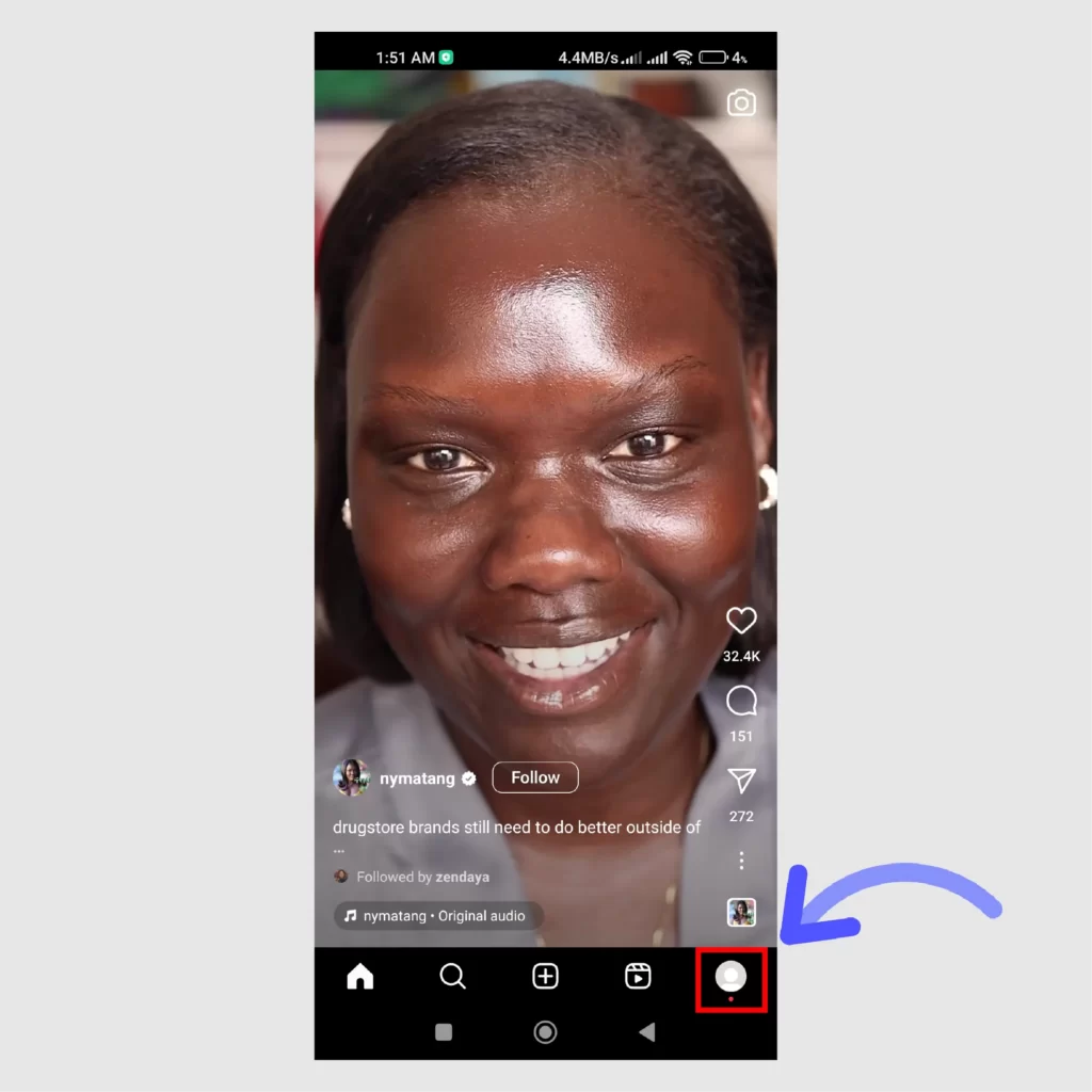 How to make yourself appear offline on Instagram Tap-on-your-Instagram-Profile-icon