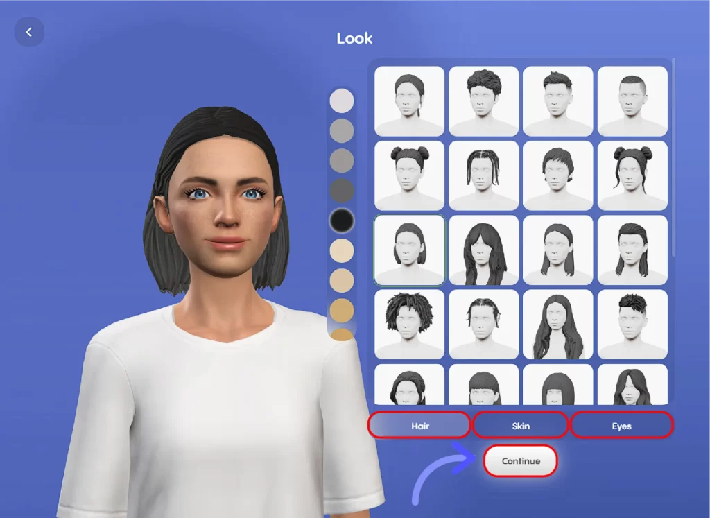 How to Get Replika Pro Free Trial? Now-start-customizing-the-Hair-Color-Skin-Color-and-Eyes-Color-of-your-avatar-according-to-your-preference