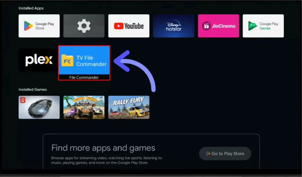 How to Download & Install Downloader App on Android TV / Smart TV? (2024) Now-Open-the-File-Commander-app-on-your-Android-TV