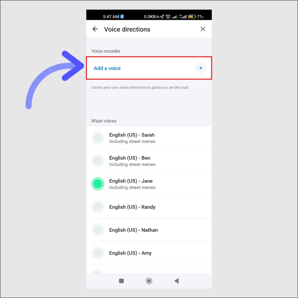 Download Waze Voices: 80+ Waze Voices Tap on Add Voice