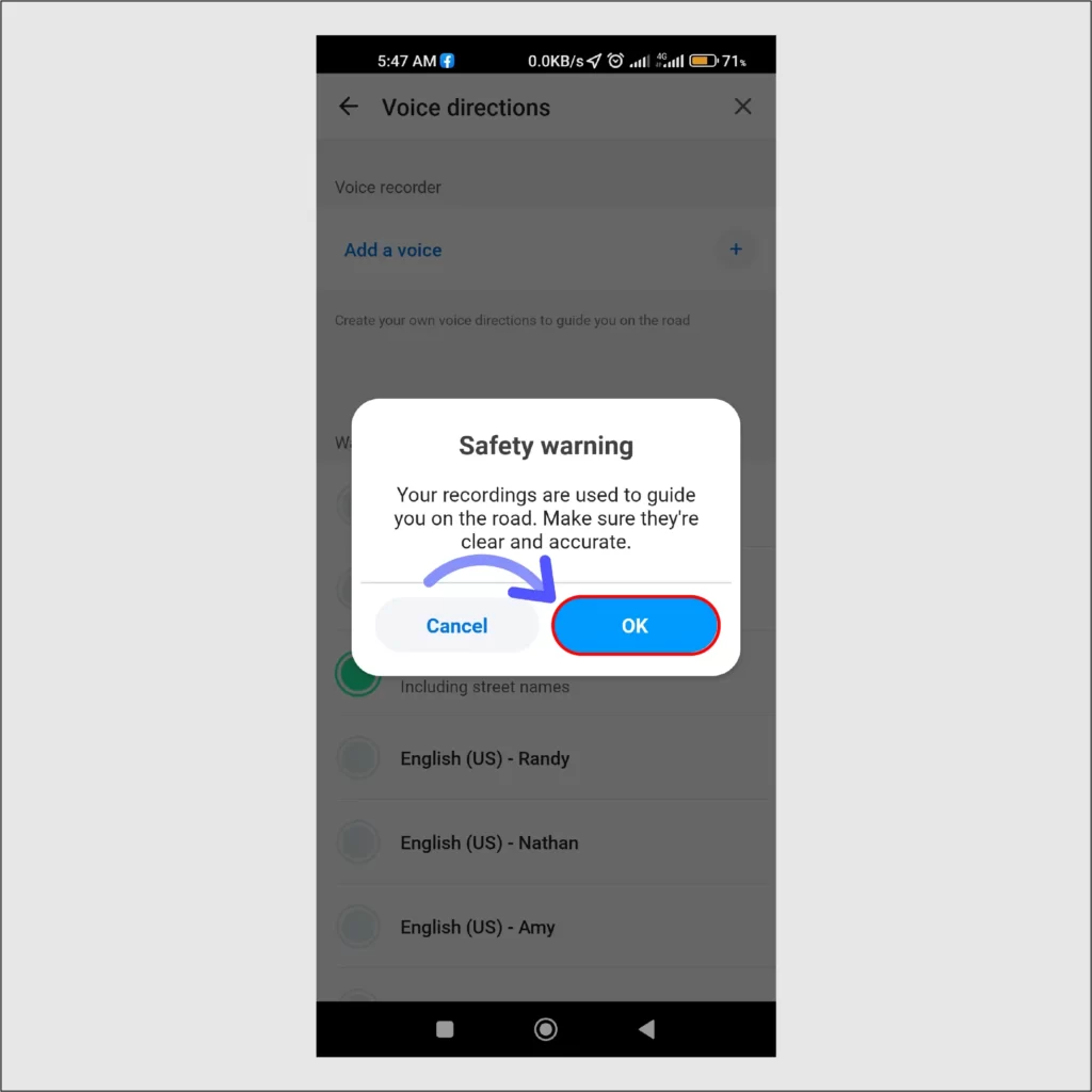 Download Waze Voices: 80+ Waze Voices Tap on Ok to close the Safety Warning Pop up