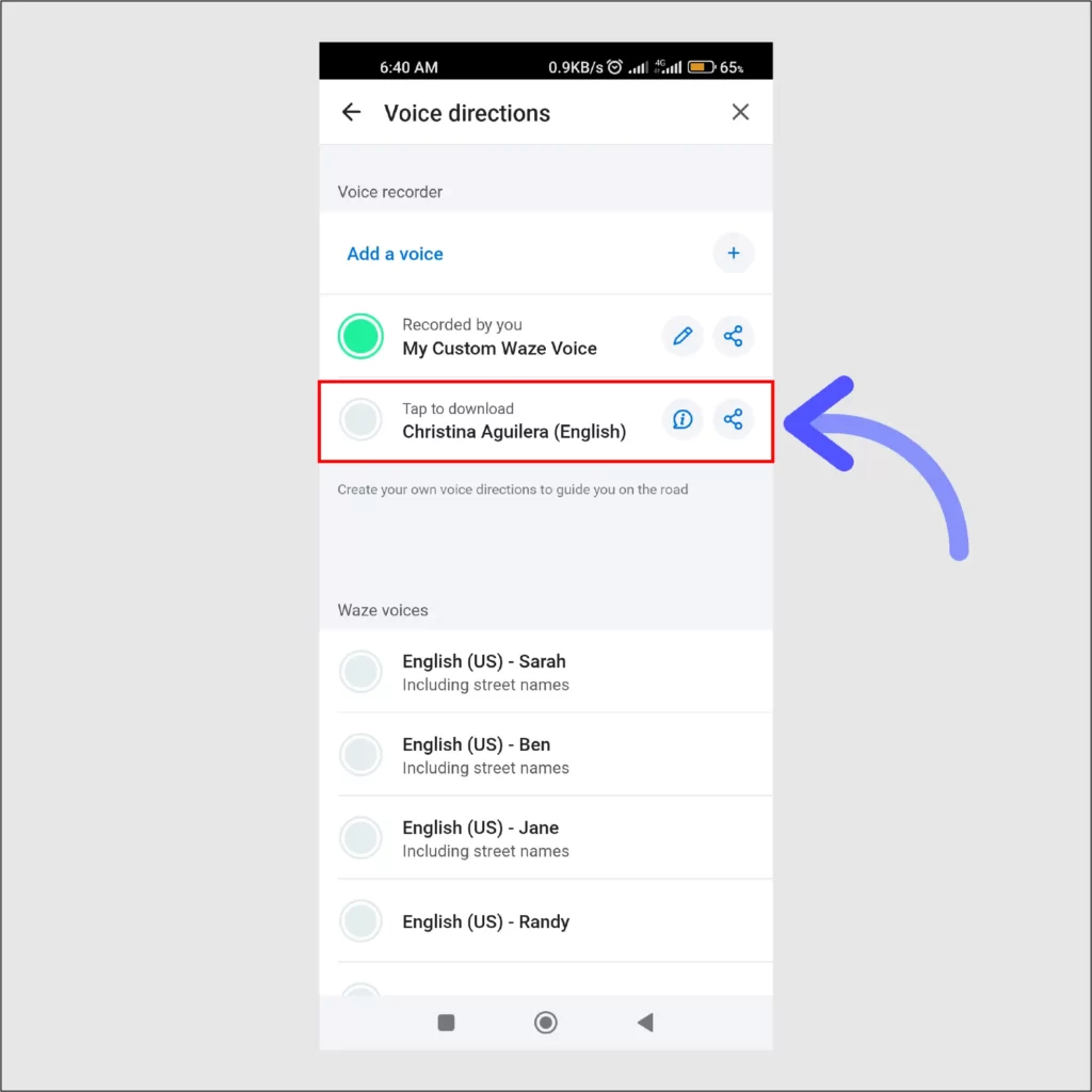 Download Waze Voices: 80+ Waze Voices Tap on the Voice to download it