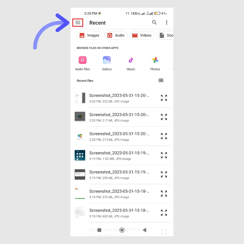 How to Download & Install Downloader App on Android TV / Smart TV? (2024) To-open-the-Download-folder-on-Google-Drive-Tap-on-the-Hamburger-icon