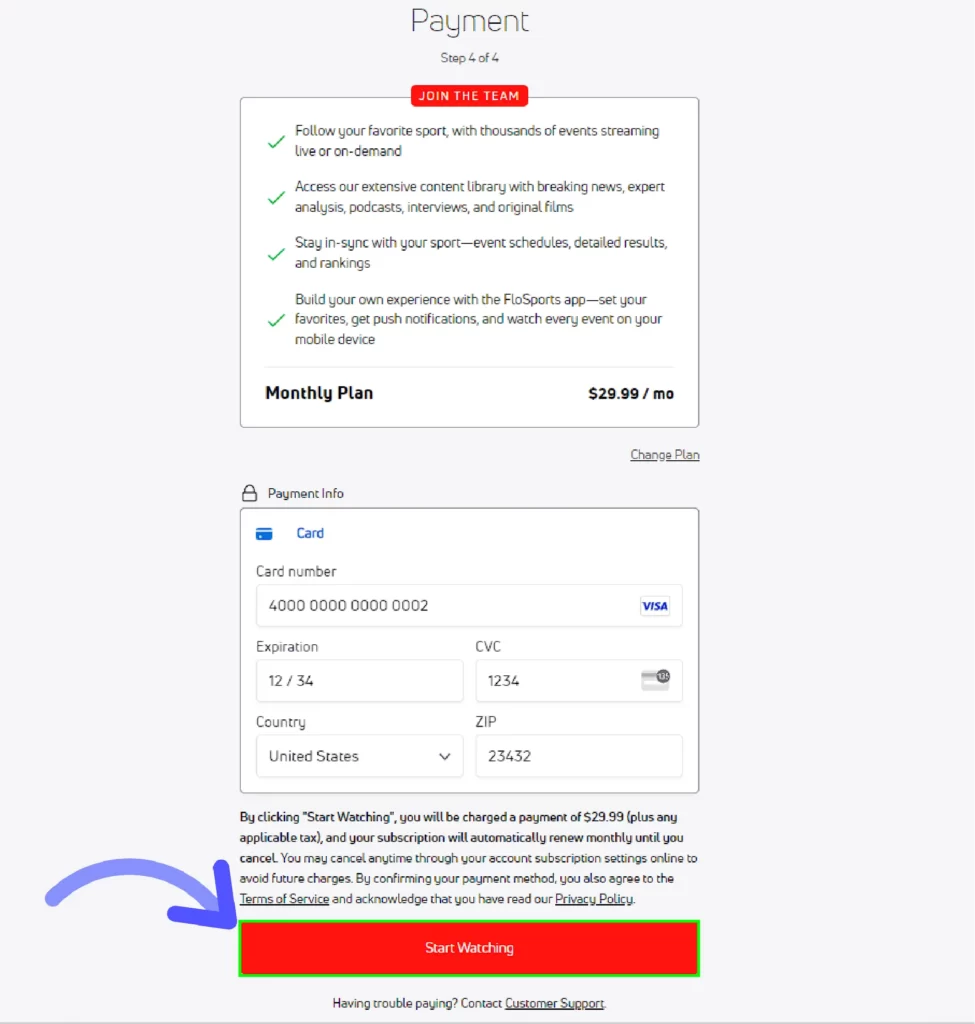 FloSports Free Trial: Does FloSports Offer Free Trial? Complete the payment for monthly plan