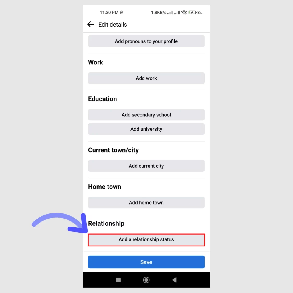 How to Share Relationship Status on Facebook News Feed & Timeline? Scroll to the Relationship section and click on Add a relationship status