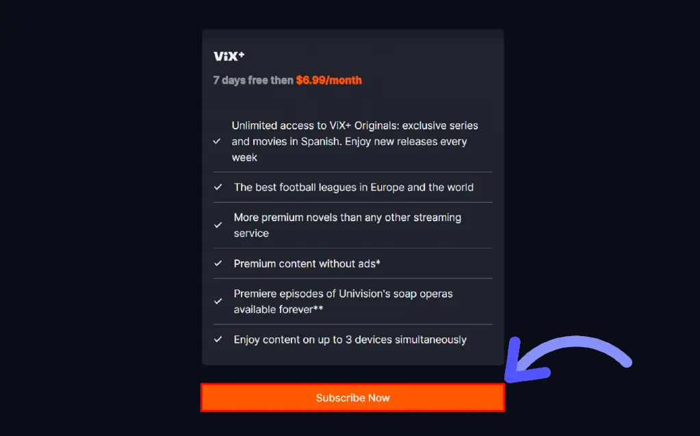 ViX Plus Free Trial: How to Get ViX+ Premium for Free Click on Subscribe now button