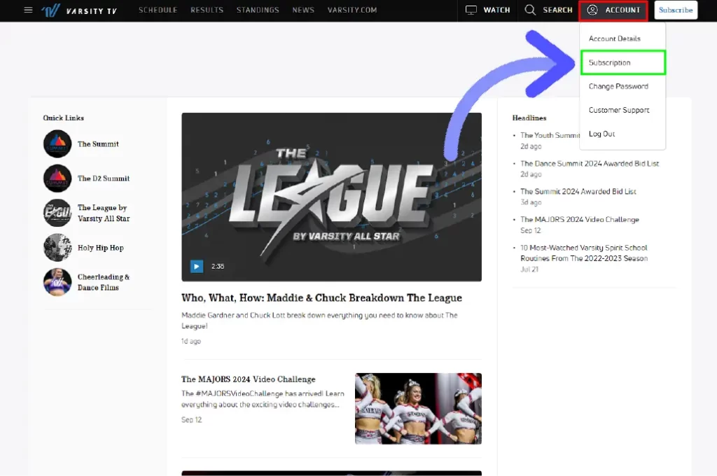Varsity TV Free Trial: 6+ Ways to Stream Varsity TV For Free? Tap on your profile and click on Subscription