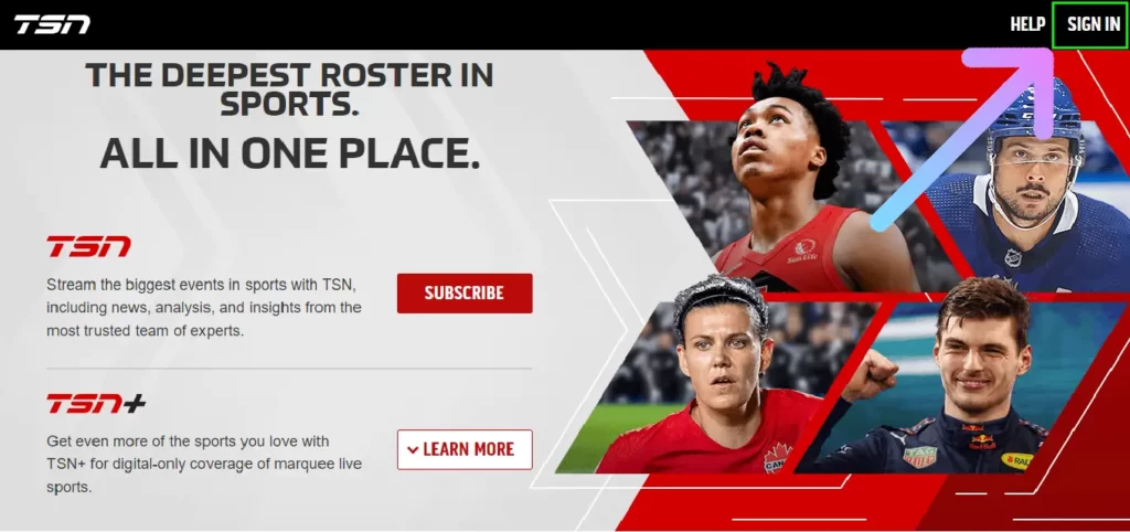 TSN Free Trial: Is it Available on TSN? Click on Sign in button on TSN website