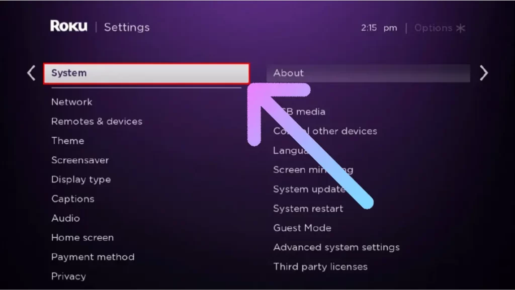 How to Make Skype Video Calls on Roku TV? Go to your Roku settings to make skype video calls on Roku TV