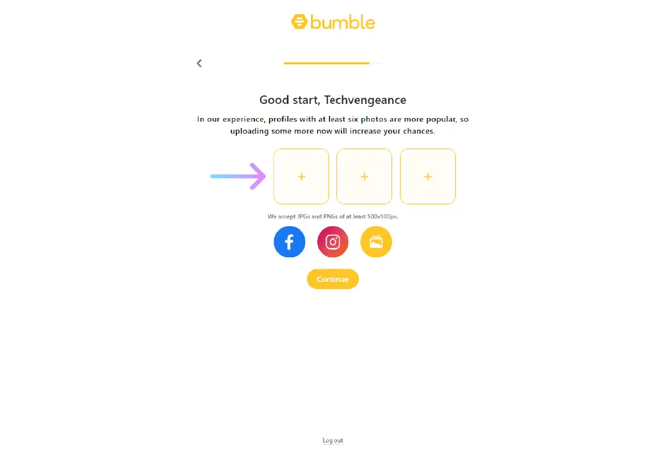 How to Get Bumble Free Trial for 1 Week? Upload some photos on Bumble platform