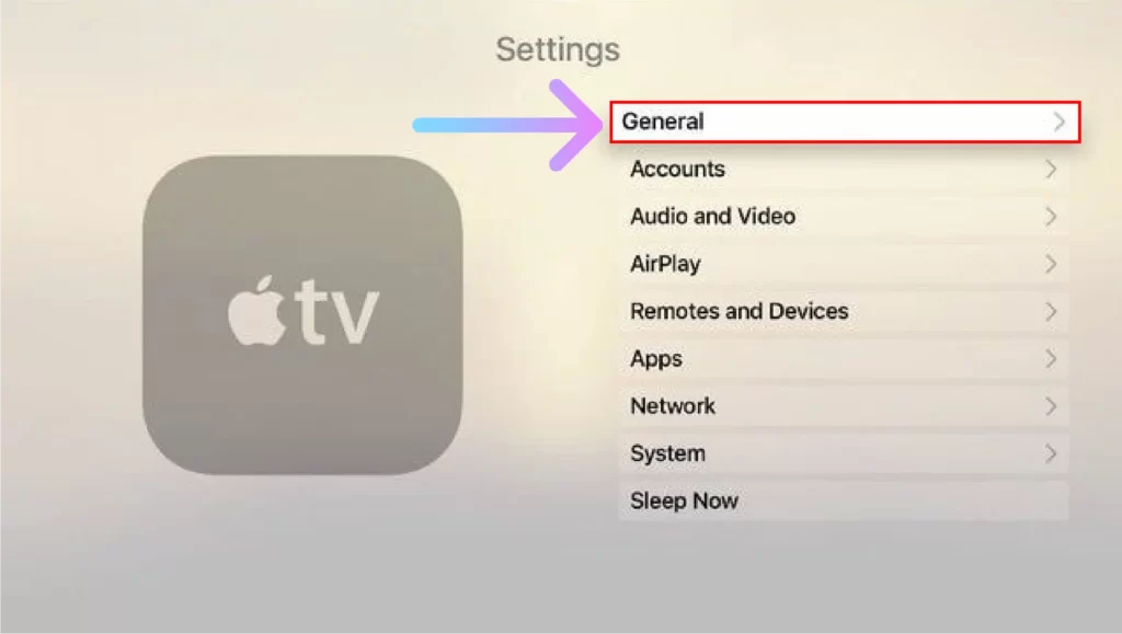 Is it Possible to Block Ads on Apple TV? Select the General option