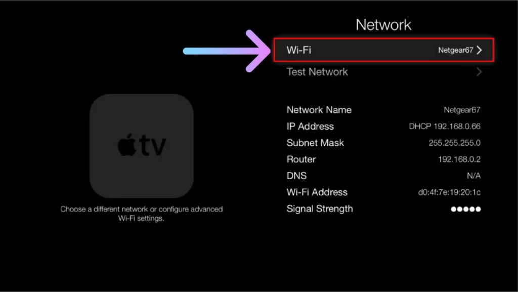 Is it Possible to Block Ads on Apple TV? Select the Wifi option