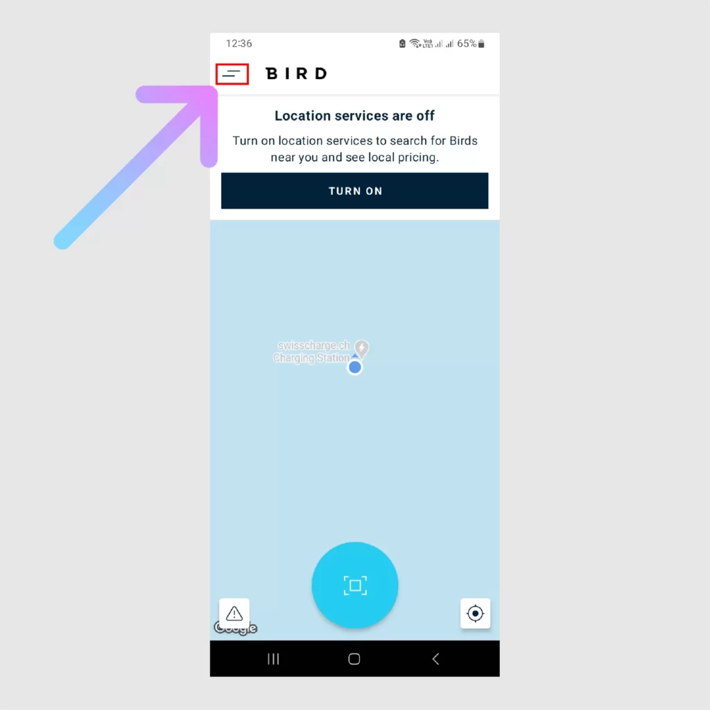 How to Delete Bird Scooter Account Permanently 2024? Tap on the hamburger icon to delete Bird Scooter account