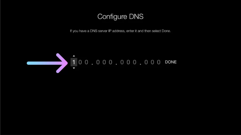 Is it Possible to Block Ads on Apple TV? Type the AdGuard DNS Servers in the field to block ads on Apple TV