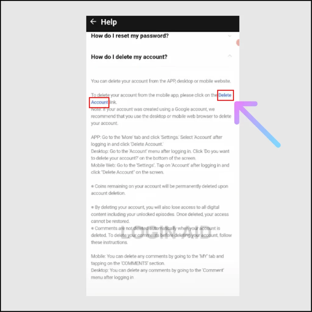 How to Delete Webtoon Account Permanently? Click on Delete Account option to delete Webtoon account permanently
