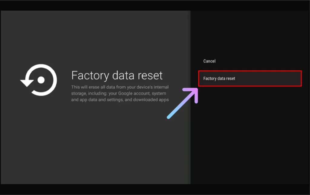 How to Reset JVC TV to Factory Default Settings 2024? Select the Factory Data Reset option