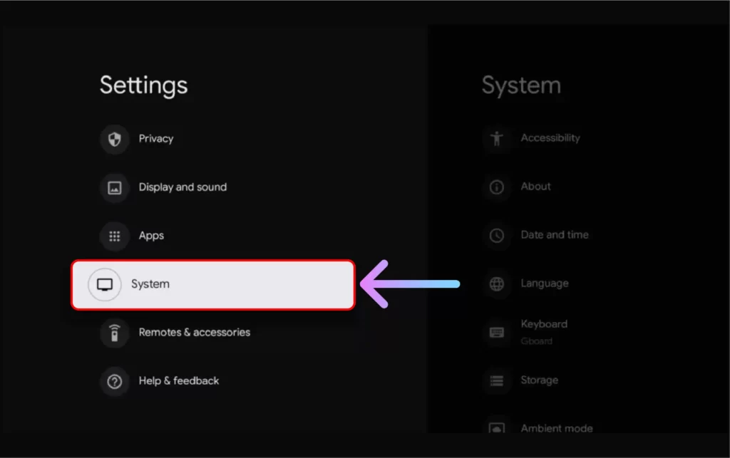 How to Reset JVC TV to Factory Default Settings 2024? Select the System option