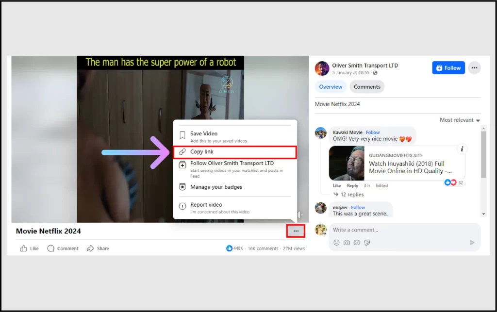 How to Download Videos from Facebook Easily in 2024? Tap on 3 dots and select the Copy Link option