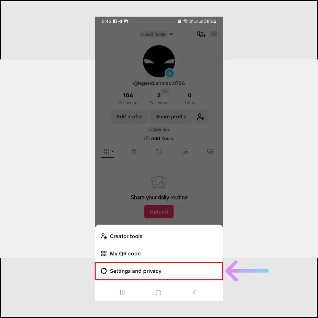 How to Enable/Disable TikTok Repost Feature Private or Public? Tap on Settings and Privacy option