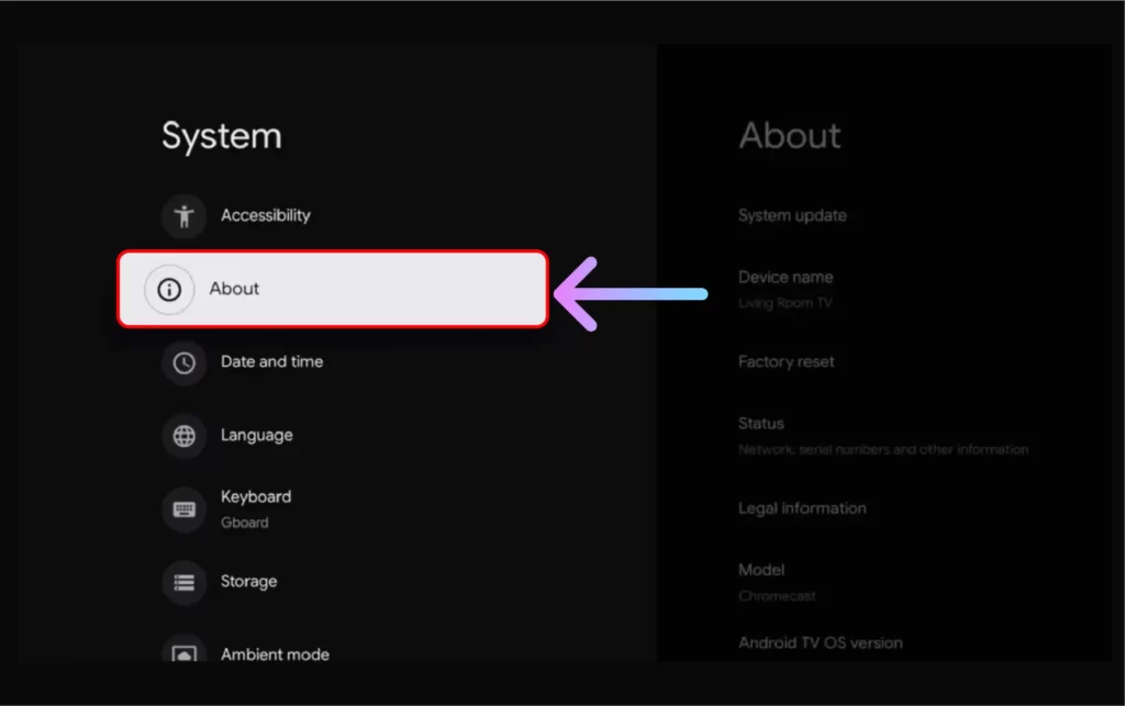 How to Reset JVC TV to Factory Default Settings 2024? Then select the About option