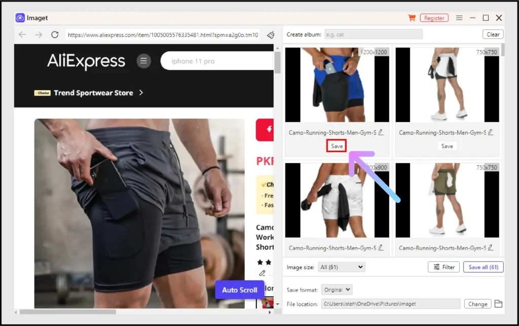 How to Download AliExpress Photos for Free 2024? Click on the Save button